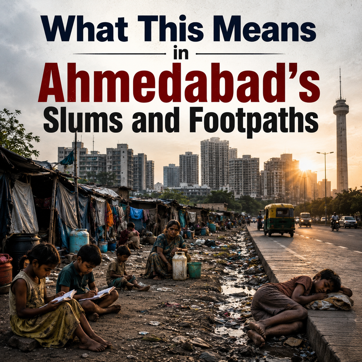 What This Means in Ahmedabad's Slums and Footpaths